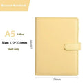 A5 PU leather notebook shell with zipper closure in solid colour options