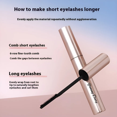 Long curling mascara tube in black and brown colour options for defined eyelashes