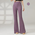 Women's solid colour dance practice trousers in polyester fabric for ballet training.