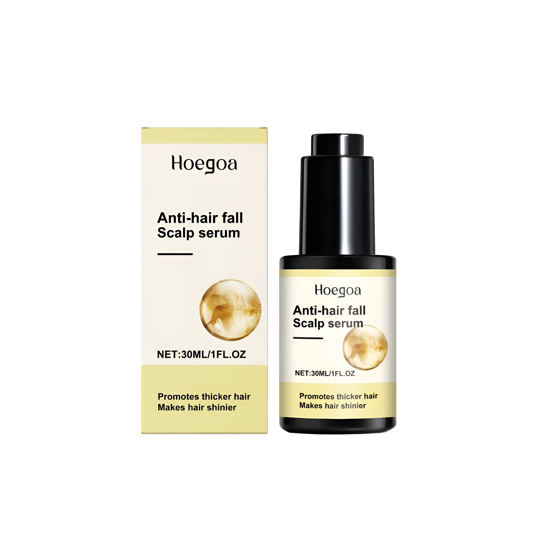 Hair Care Liquid 30ml conditioner bottle with vitamin E and C ingredients on white background