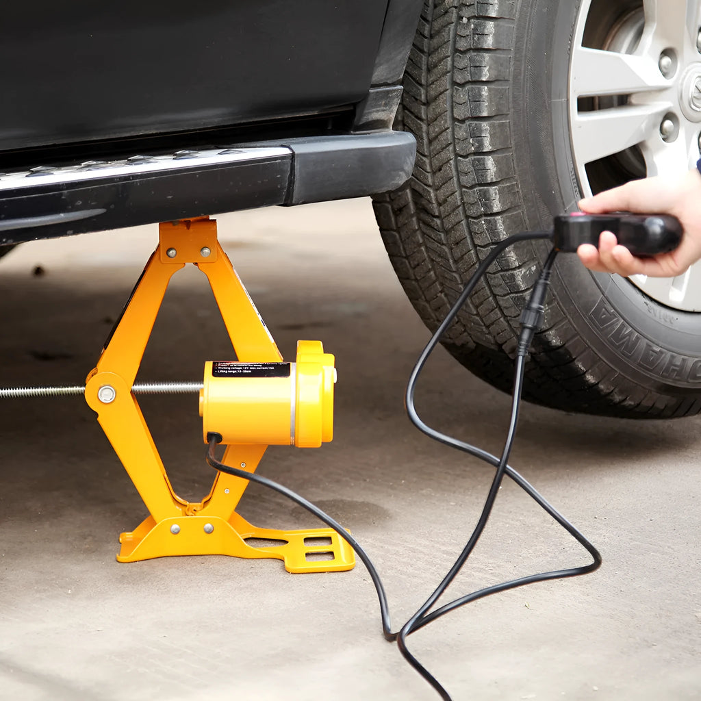 Vehicle-mounted electric hydraulic car jack with 2-tonne capacity and adjustable height