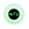 Silicone car door shock protector pads in black and luminous styles, 20mm diameter