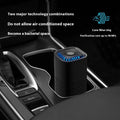 Mini USB car air purifier in white and black colours for small spaces