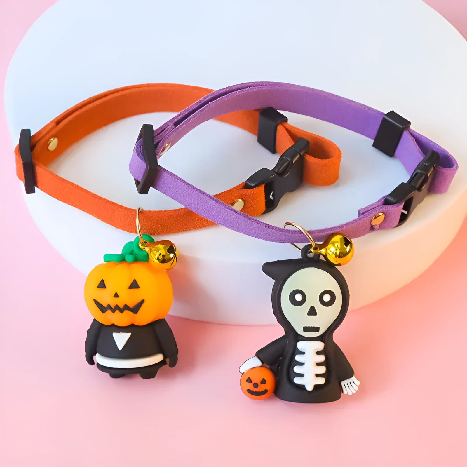 Halloween pet collar decoration with luminous cartoon patterns in four size options