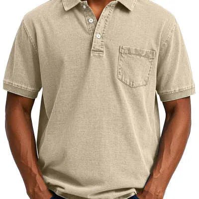 Men's plus size printed short sleeve shirt in polyester fabric with Korean style design