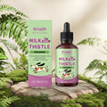 60ml bottle of liquid dog nutrient solution with dropper, containing milk thistle, turmeric, and omega-3