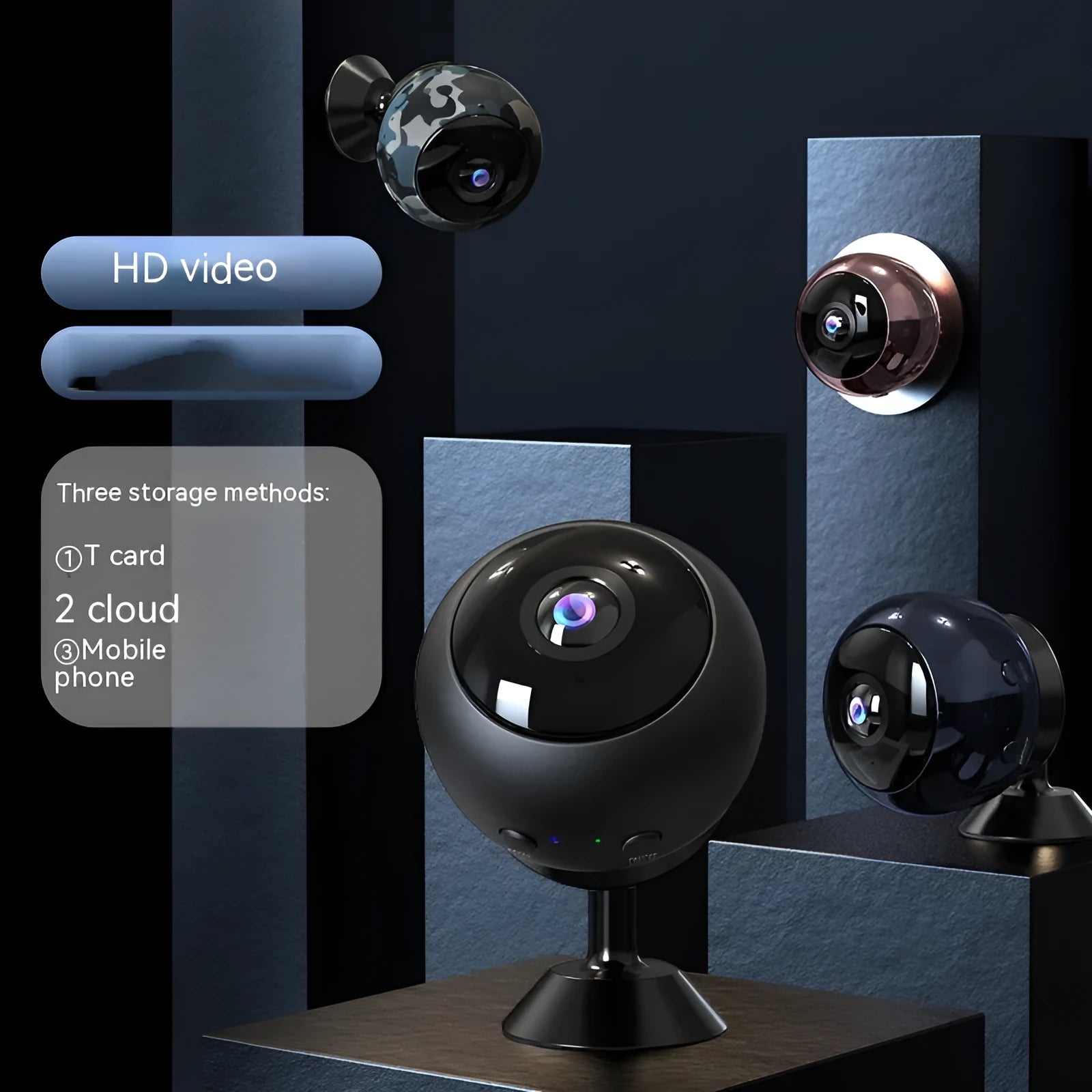 White 1080p wireless WIFI network camera with 3.6mm lens and ABS housing for home security surveillance