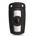 BMW CAS3 semi-intelligent remote car key fob with three buttons, metal and plastic construction.
