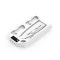 PS5 charging base radiator in white with two controller charging ports and cooling function