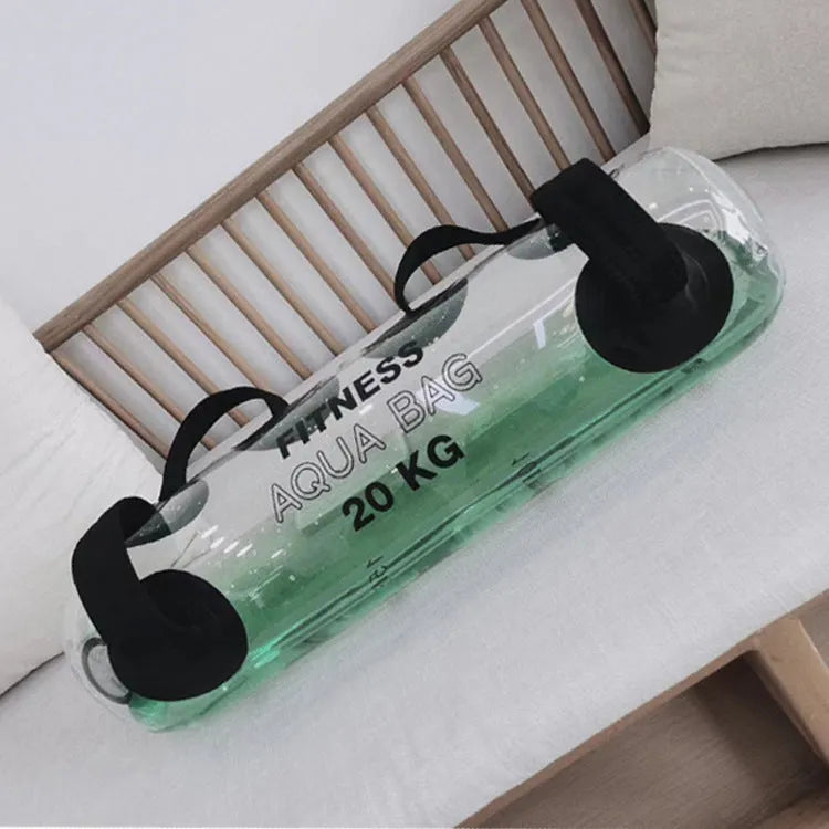 Transparent PVC inflatable weight lifting bag filled with water for adjustable strength training