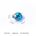 Geometric glass turtle desktop ornament in modern simplicity style on a wooden surface.