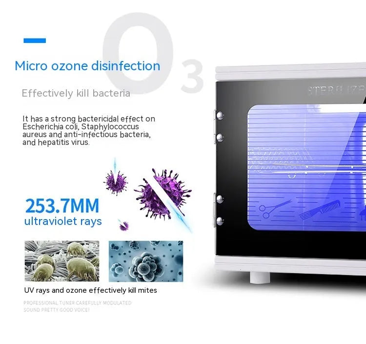 Small silver ultraviolet sterilizer for beauty and barber tool sanitation