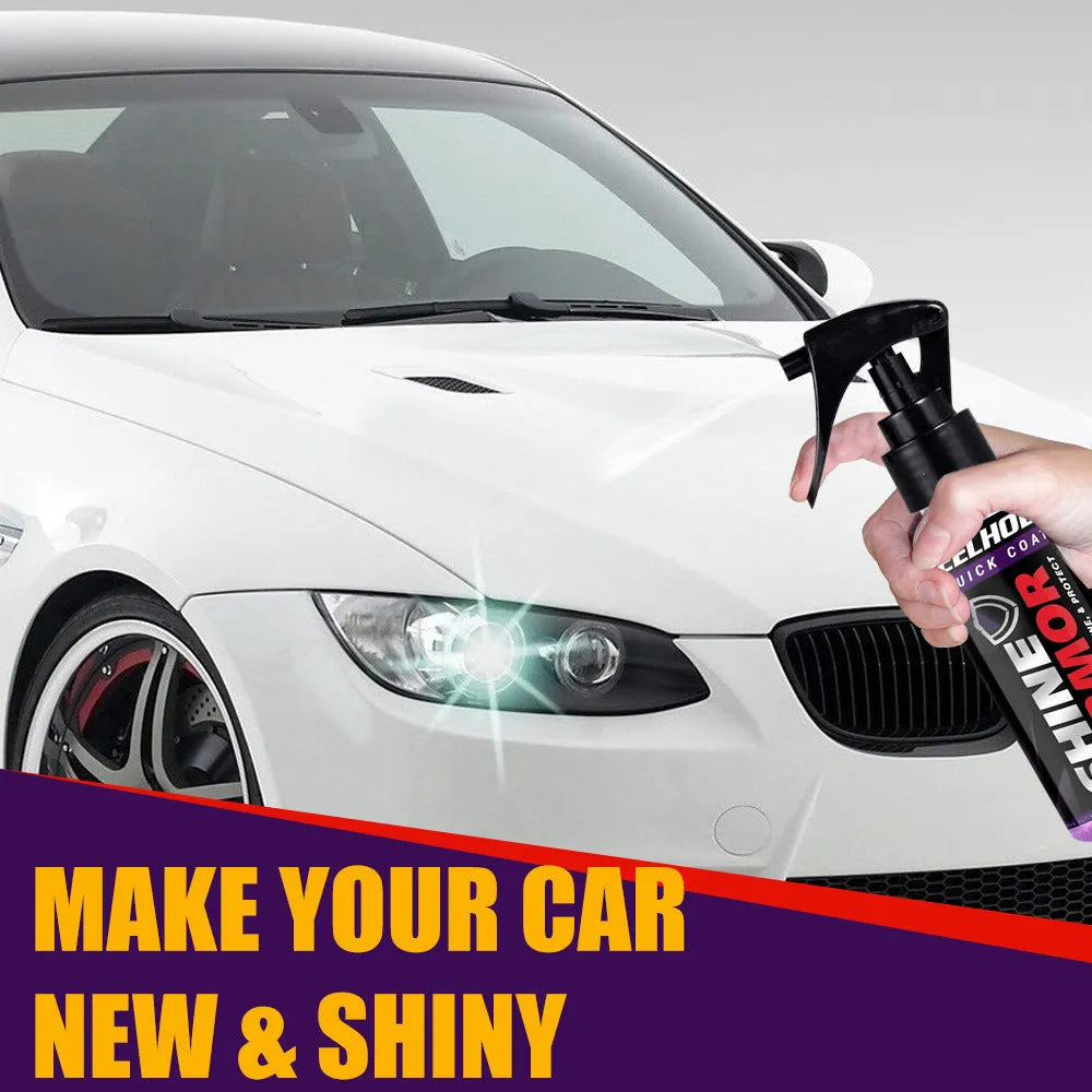 Purple car coating spray bottle in 30ml and 100ml sizes for hand application on automobile paint