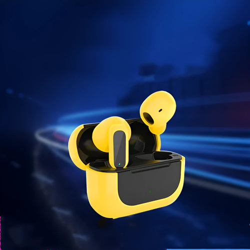 Jerry cartoon Bluetooth headphones in black, white, or yellow colours showing wireless design
