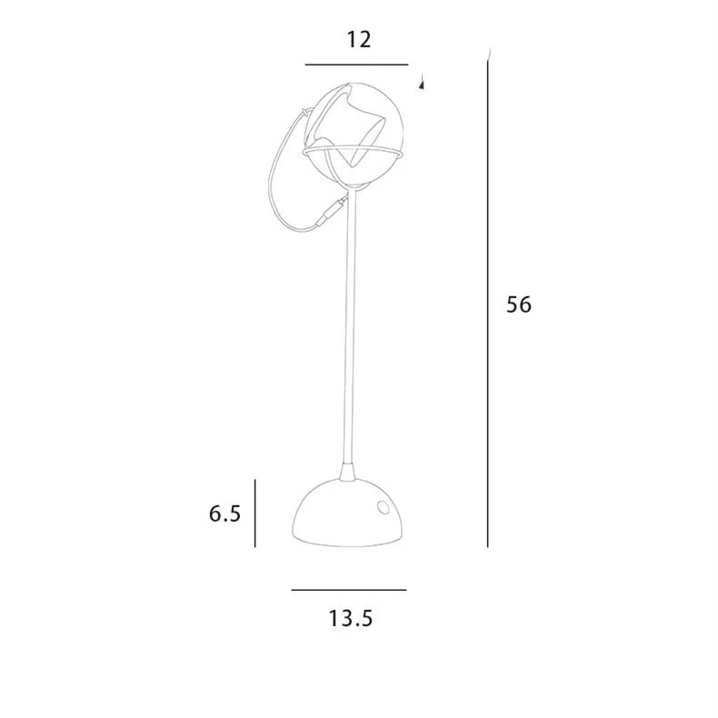 Clear glass desk lamp with dimmable LED light and touch switch on base.