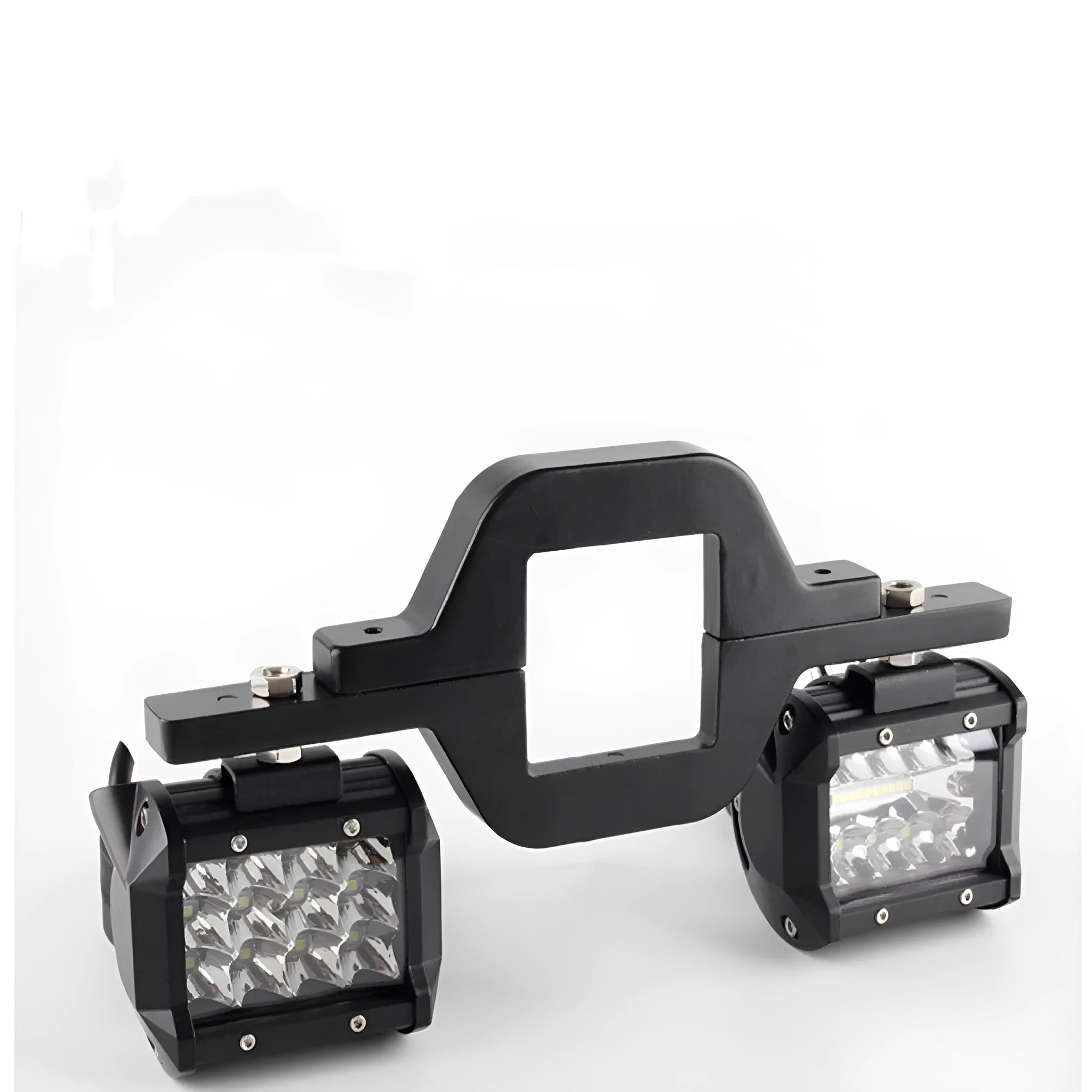 Black steel off-road vehicle bracket for trailer hook lamp holder mounting