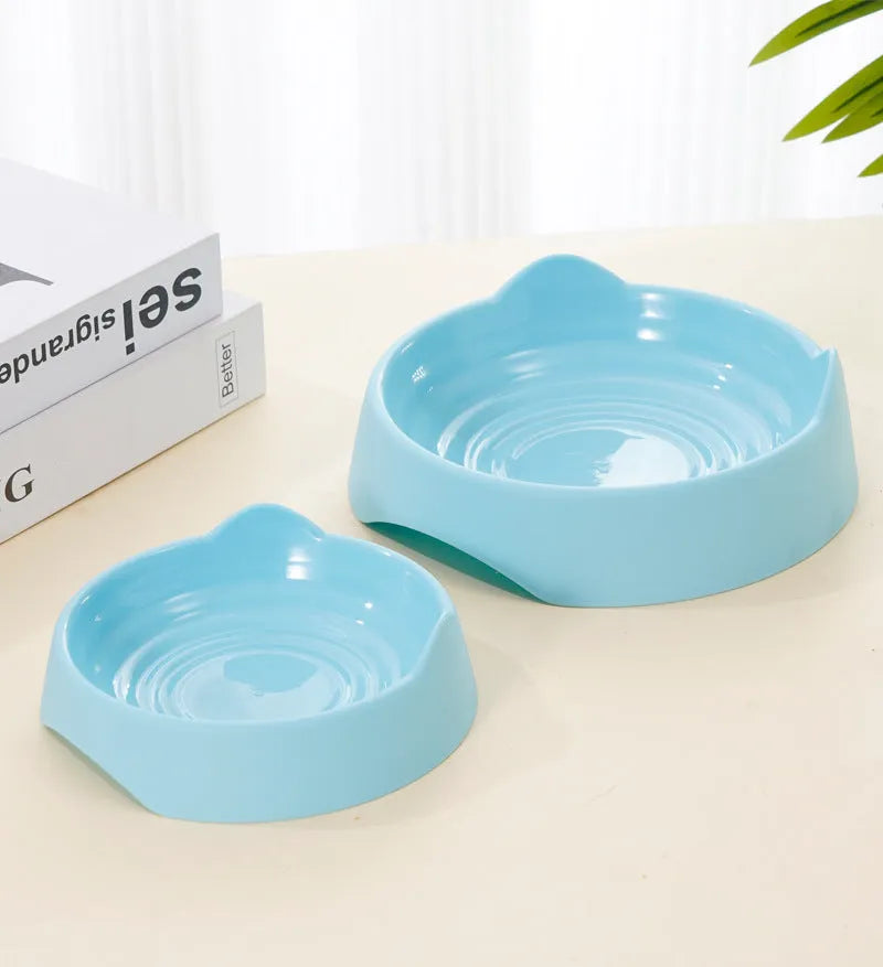 Ceramic dog slow feeder bowl with maze pattern in blue, green or pink colour options