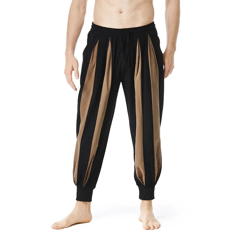 Men's straight leg casual trousers in polyester fabric available in multiple colours and sizes