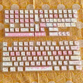 Meow Meow Team themed 141-piece PBT plastic key cap set for mechanical keyboards showing colourful sublimation print.
