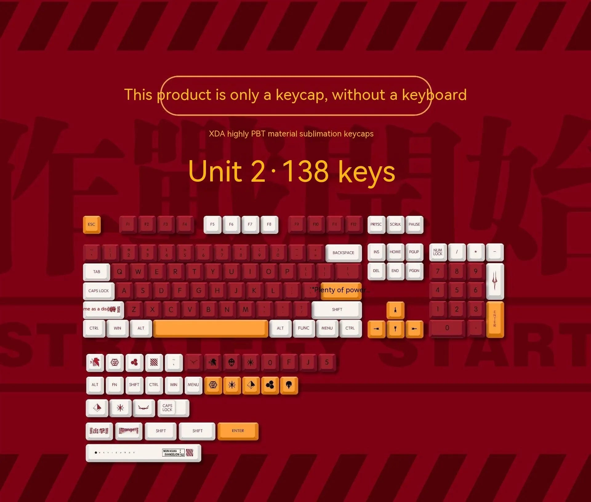 138-piece PBT sublimation keycap set for mechanical keyboards in boy and girl matching colours