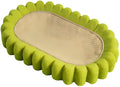 Green oval sisal cat scratching pad and bed measuring 650mm long