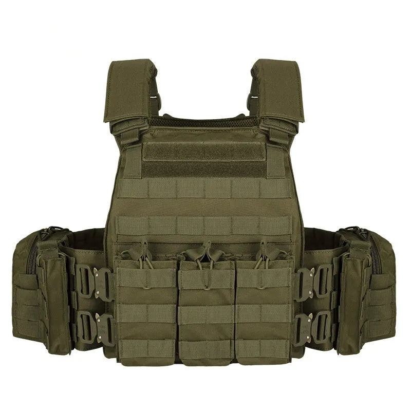 Men's camouflage tactical vest in polyester fabric for outdoor wear-resistant use