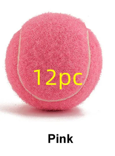 6.3cm bright coloured rubber dog tennis ball for bite-resistant fetch play