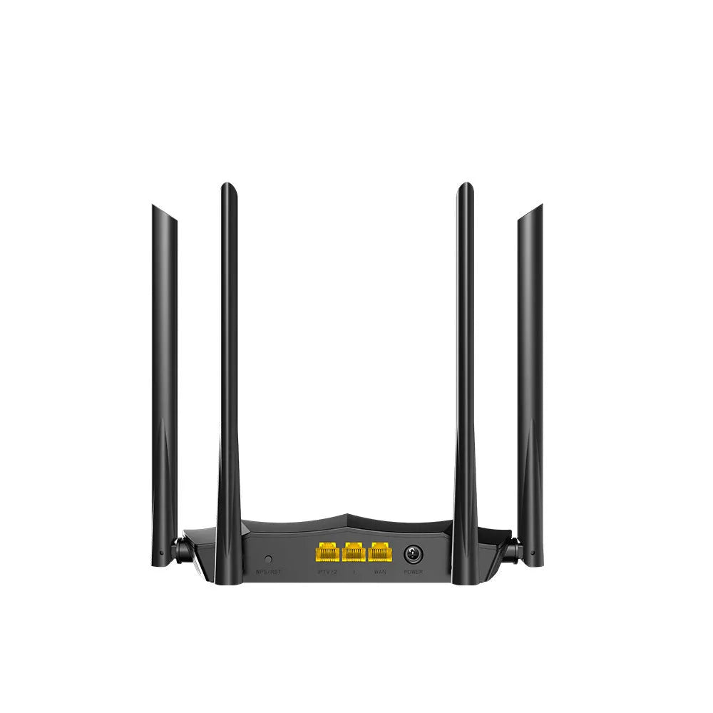 AC8 dual-band wireless router with gigabit ports and compact design
