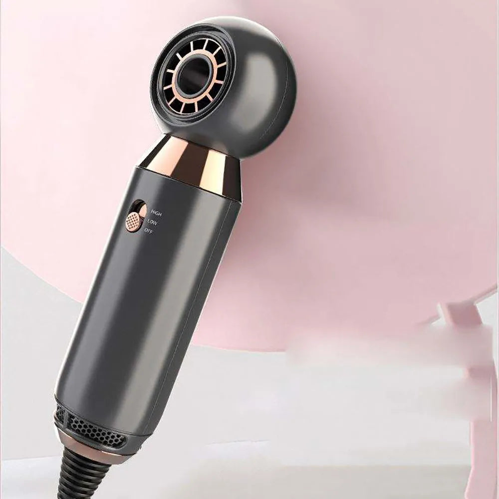 Compact 800W hair dryer with diffuser accessory showing 20cm length design