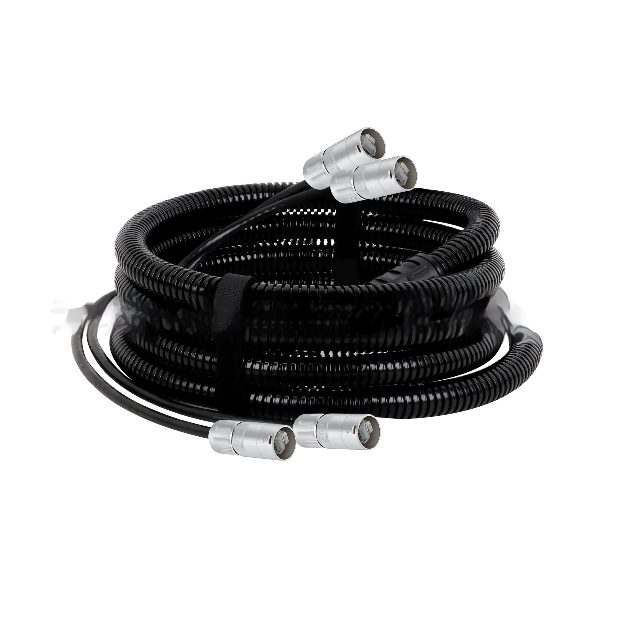 Cat5 and Cat6 Ethernet extension cable with RJ45 connectors in multiple lengths on a white background