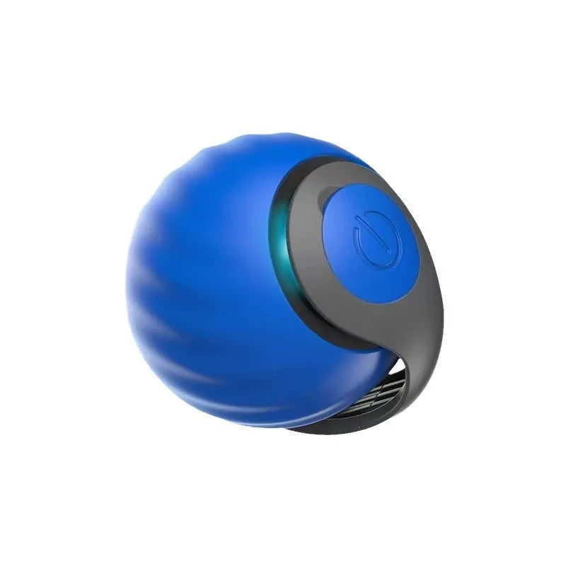 Interactive self-rolling ball toy for cats and dogs, blue, durable bite-resistant material, 55mm